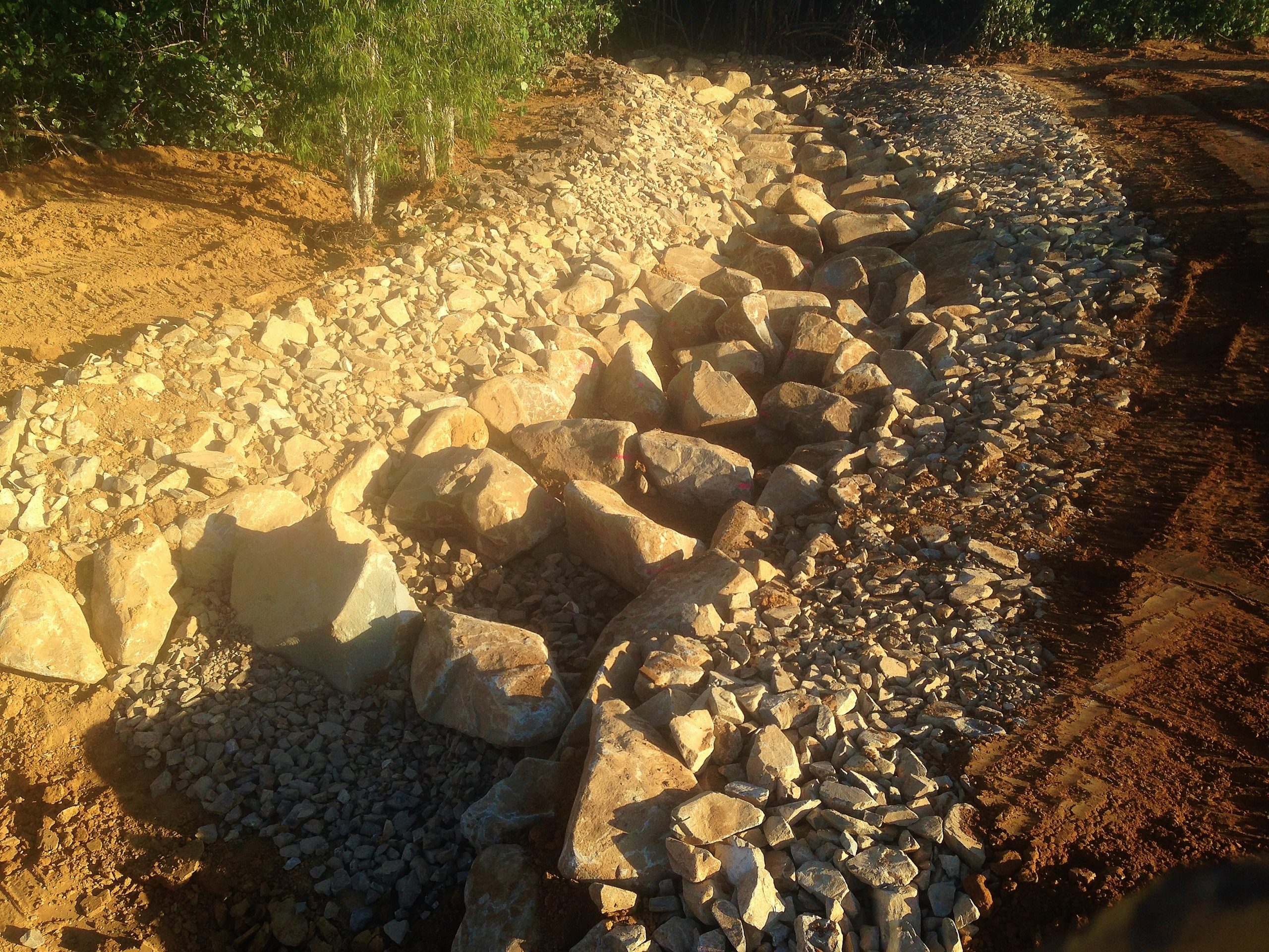 Rock ramp fishway Bakers Creek.