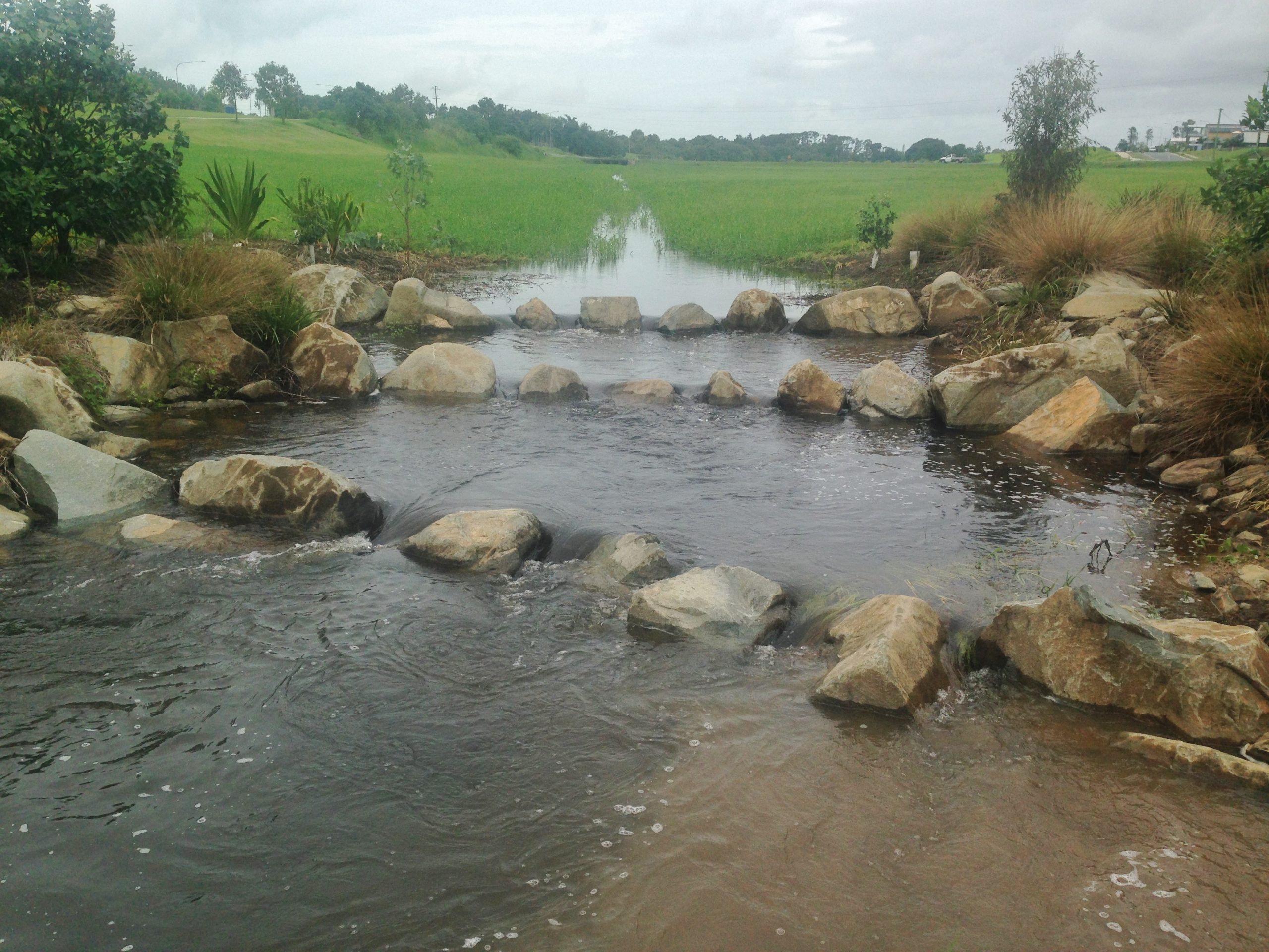 Rock ramp fishway Lagoons.