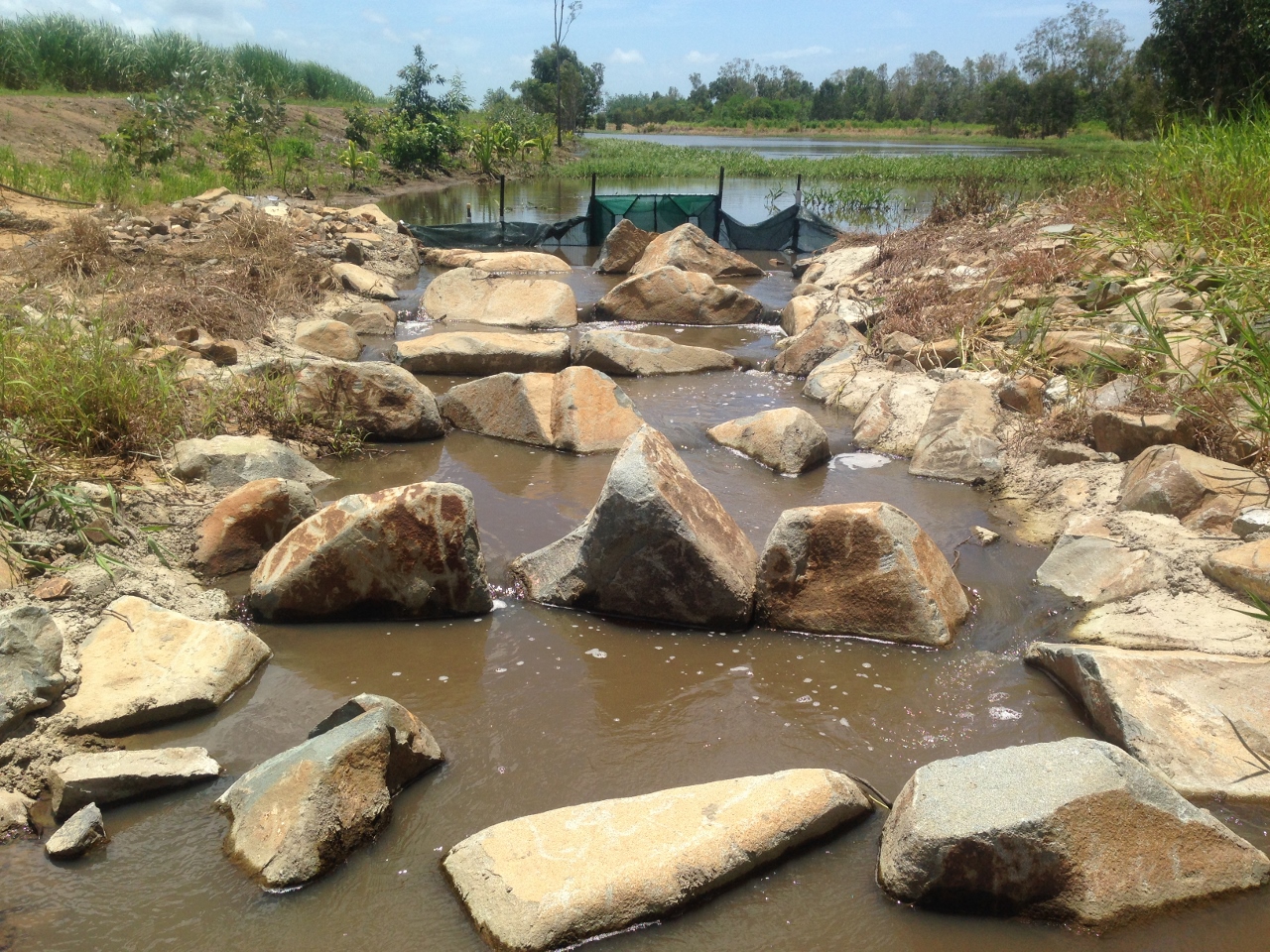 Bakers Creek rock ramp fishway.