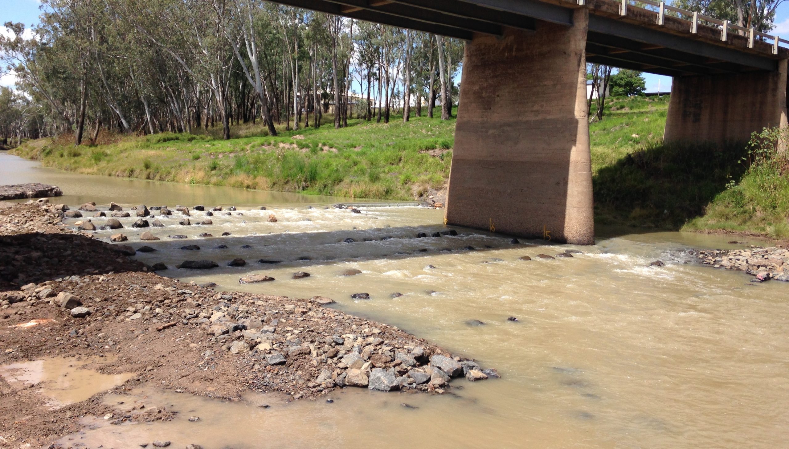 Rock ramp Condamine River.
