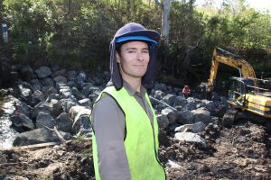Matt Moore at the Bremer River rock way.