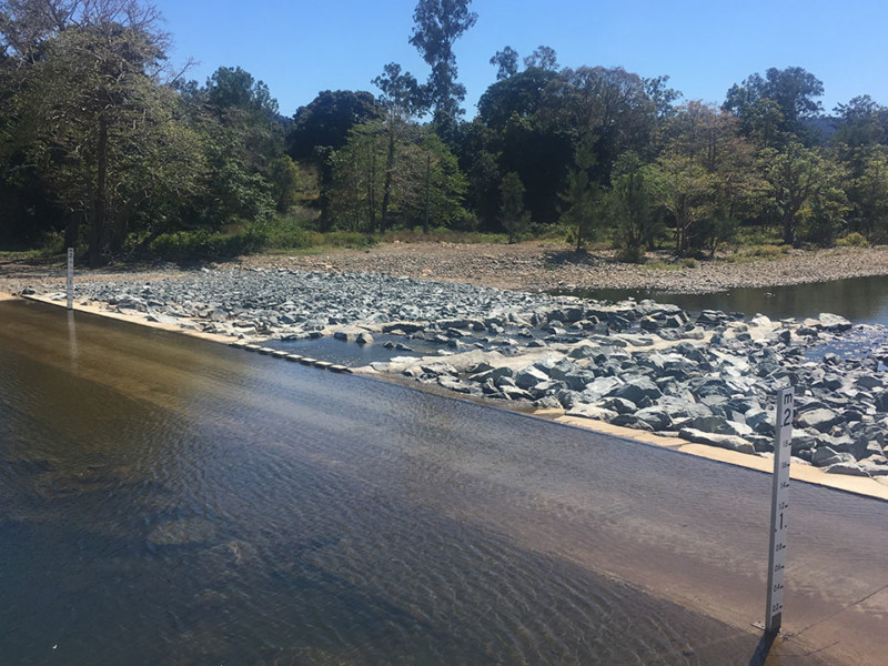 Clews Road Fishway with scout Protection in place