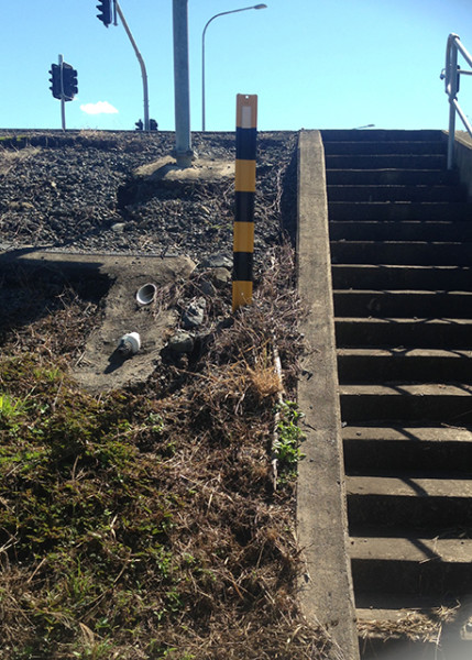 Sam's Road Water Quality Monitoring project collection point stairway