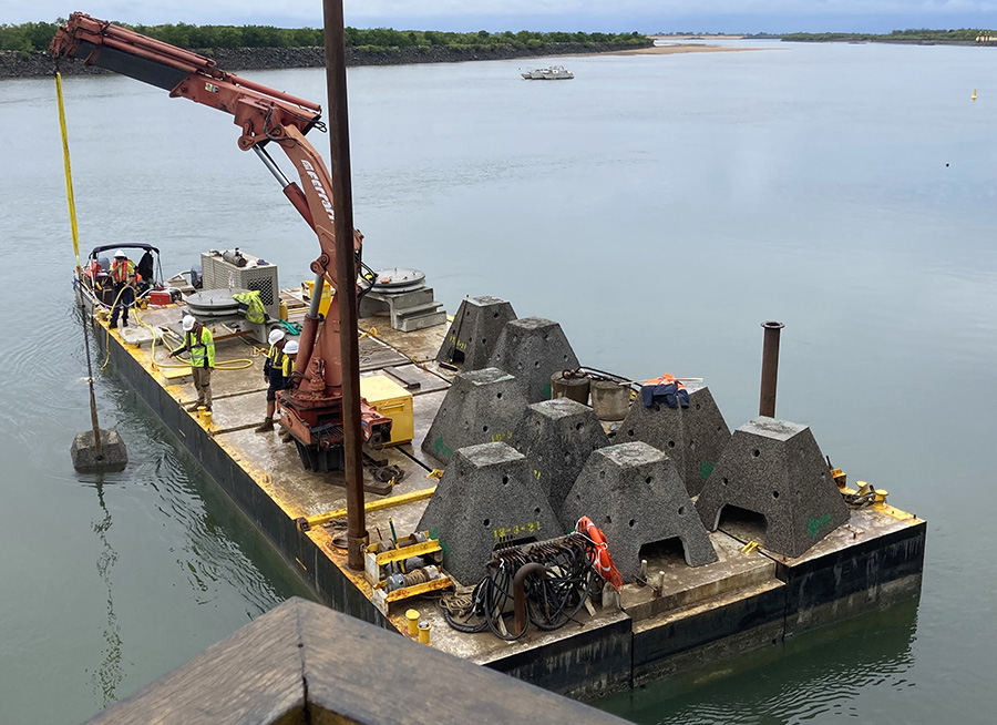 Mackay Habitat Pyramid Reef deployment