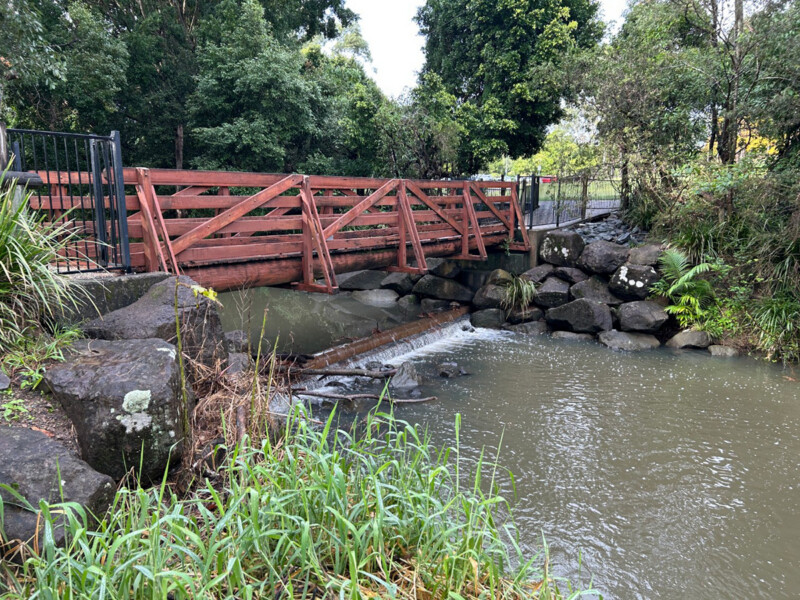 Saltwater Creek Fishladder in the Coomera River catchment on the Gold Coast