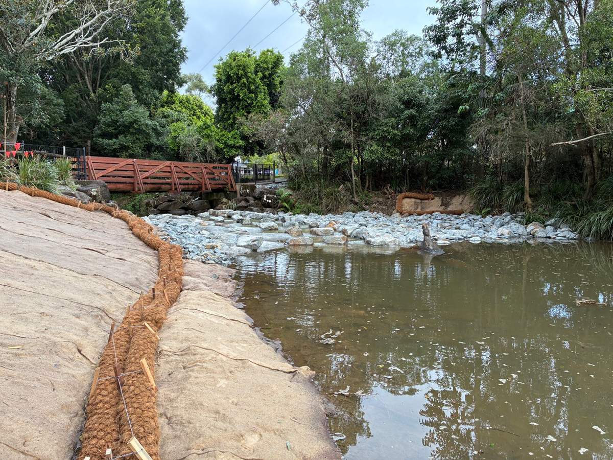 Saltwater Creek Fishladder in the Coomera River catchment on the Gold Coast
